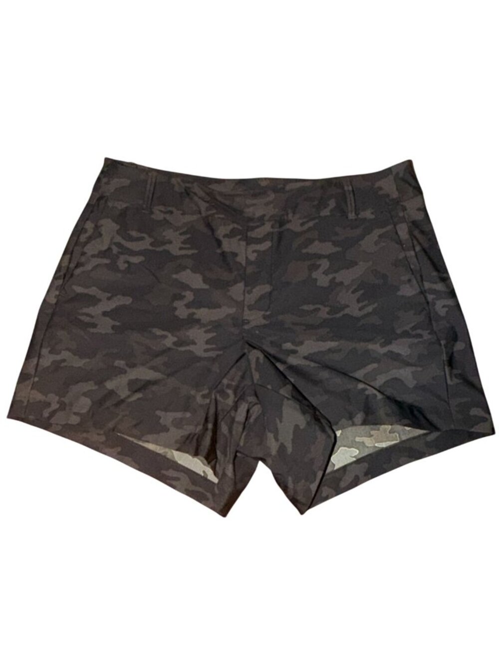 Spanx Sunshine Shorts-Black & Gray Camouflage-L-GUC
